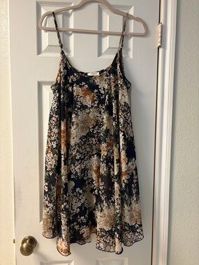 Umgee Black Floral Mini Dress Size Small NWOT